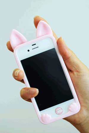 猫ミミがとってもキュートなiphone4S対応ケース/カバー　kokocat for iPhone4/4S