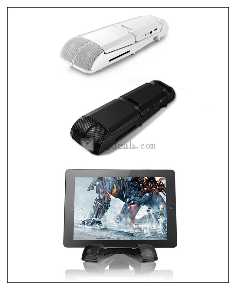折りたたみ Bluetooth ワイヤレス スピーカー iPhone4S iPhone5 iPad2 iPad3 スマートフォン パソコン対応 充電式 ブルートゥース スピーカー