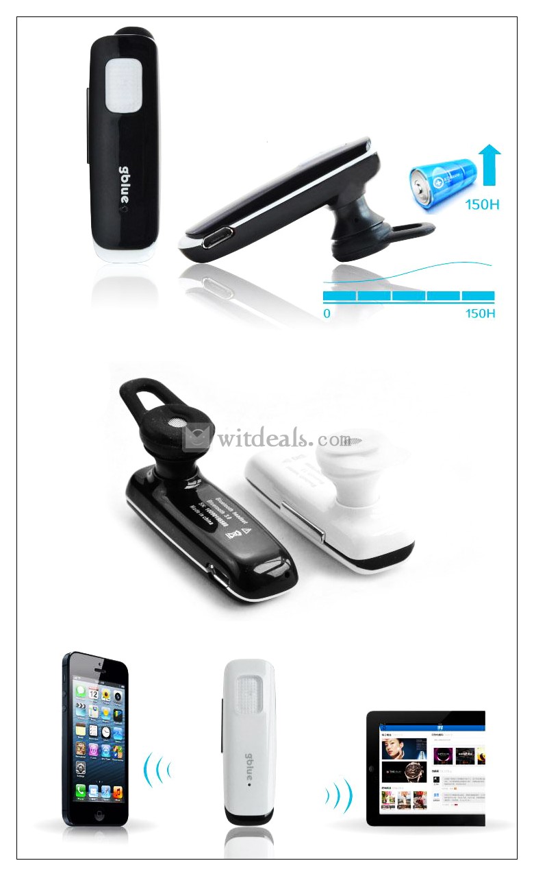 汎用 ステレオ イヤホン Bluetooth ヘッドセット ヘッドフォンiphone4S/iphone5C/ipad3/サムソン/ソニーなど対応可