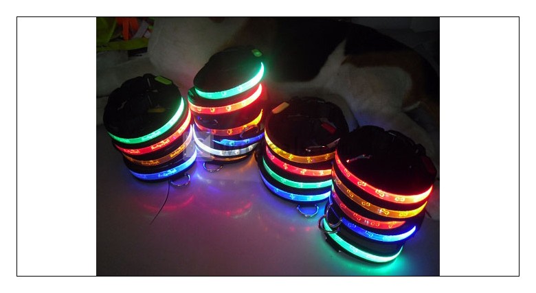 犬用品 首輪 刻印 犬 LED 光る首輪 LED首輪 ペット ペット用品 ペットグッズ S/M/Lサイズ