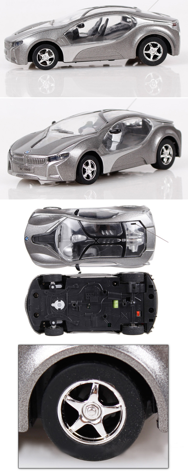 合金製　iPhone アプリで操縦する ラジコンカー　充電できる　BMW (1:43) 　
