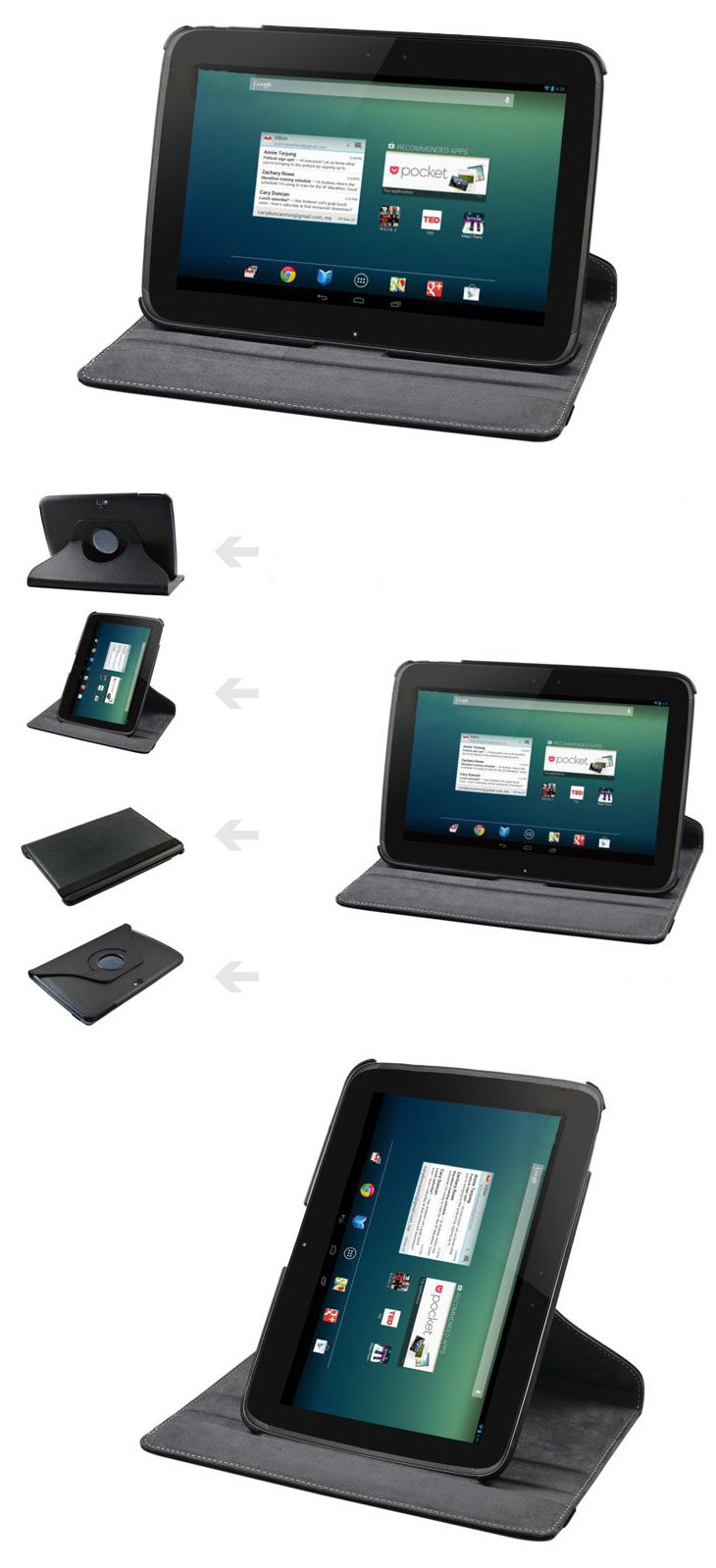 Google Nexus 10対応レザーケース