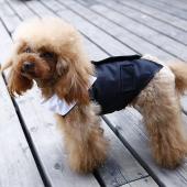 小中型犬服 犬ウェア 蝶ネクタイ付き 燕尾服 正装 ペットグッズ パーティー変装 ペット用品 かわいい ブラック