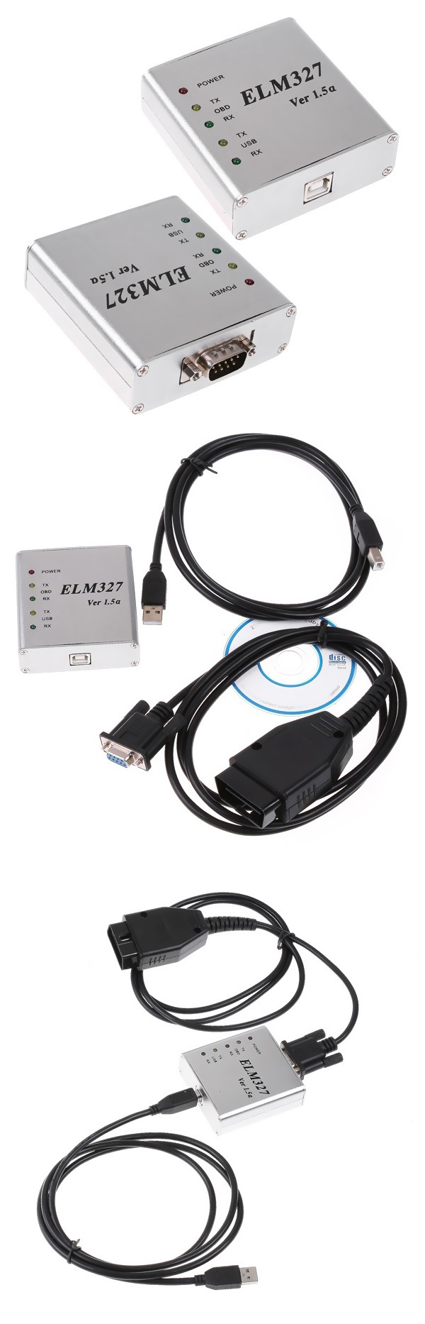 OBD2 スキャナー車診断用 ELM327 USB 白銀 OBD2 スキャナー車診断用 ELM327 USB 白銀