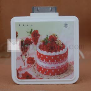 1900mAh いちご柄 iPad2／3|iPhone4／4S／3G／3GS モバイルバッテリー