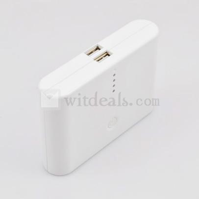 12800mAh 二つUSBポート 超大容量 iPad2／3／iPhone4／4S／3G／3GS モバイルバッテリー