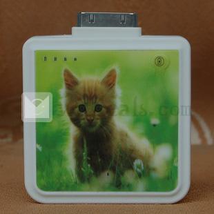 1900mAh 【送料無料】 猫柄 iPad2／3／iPhone4／4S／3G／3GS モバイルバッテリー