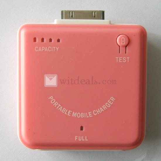 1900mAh　ポリマーiPad/iPhone モバイルバッテリー　ピンク