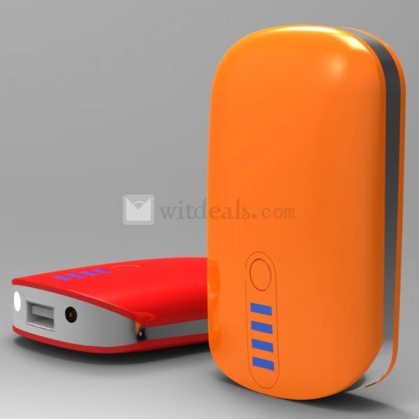 4000-4800mAh 多種ポート付き【送料無料】 iPad／iPhone モバイルバッテリー オレンジ