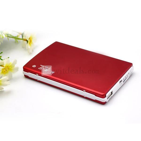9001mAh—10000mAh　６つ充電用変換プラグ　通用タイプモバイルバッテリー　レッド