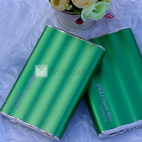 通用タイプモバイルバッテリー　【送料無料】　3600mAh　グリーン