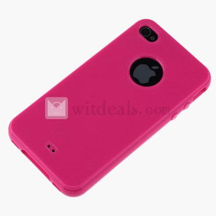 iPhone 4／4S保護ケース/カバー【送料無料】 TPU ローズレッド