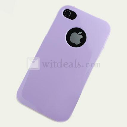 iPhone 4／4S保護ケース/カバー 【送料無料】 TPU　薄紫