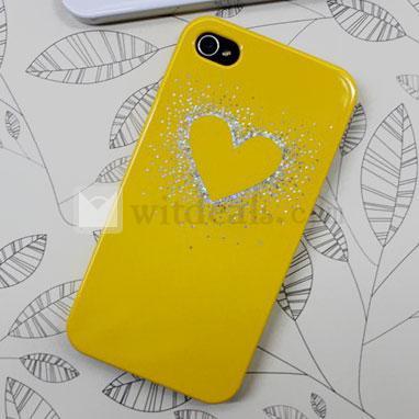 iPhone 4／4S保護ケース/カバー PC 超薄【送料無料】イエロー