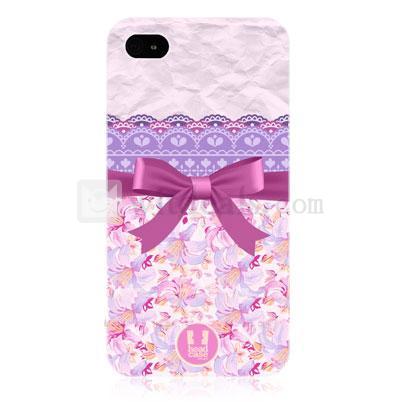 【送料無料】iPhone 4／4Sちょう結び保護ケース/カバー　ライトピンク