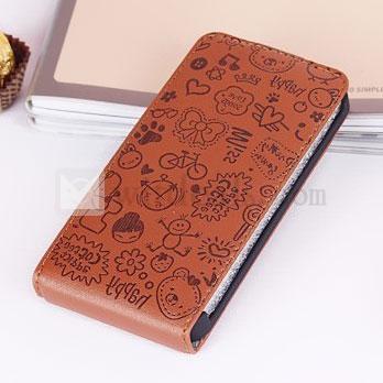 iPhone 4／4Sレザーケース/カバー　PU コーヒー色