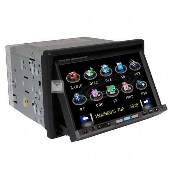 汎用7インチ TFTタッチスクリーン2DIN車載DVDプレーヤーGPS iPod RDS TV Bluetooth
