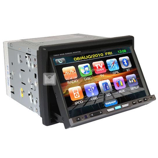 2DIN汎用7インチ車載DVDプレーヤーTFT　タッチスクリーンGPS iPod RDS TV Bluetooth