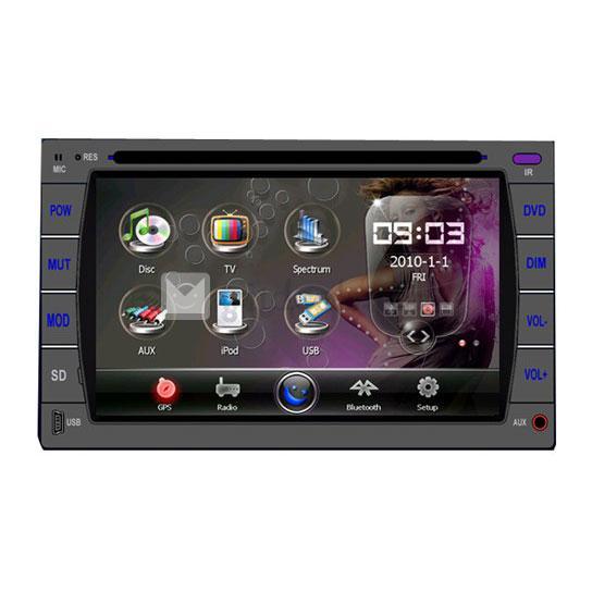 6.2インチ 2DIN TFT 車載DVDプレーヤー電動アシストコントロールパネルGPS iPod RDS TV Bluetooth　汎用