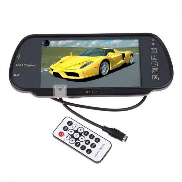 7インチTFT液晶カラーmp5自動車用バックミラー／モニターSD／USB FM