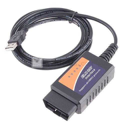 OBD2スキャンツールELM327 USBタイプ　黒
