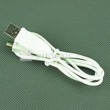 MICROデータケーブル　USB2.0ポート　0.8m　ホワイト