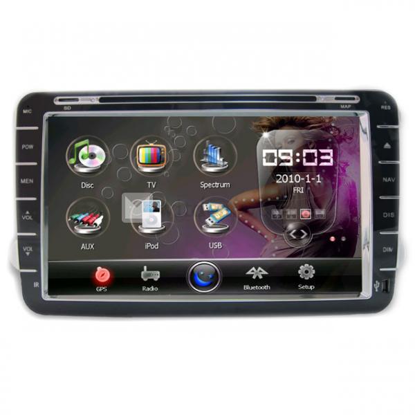 8インチ VOLKSWAGEN専用車載DVDプレーヤーHDタッチスクリーンGPS iPod RDS TV Bluetooth