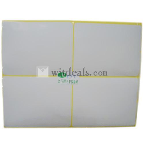 ステッカー紙・ラベル用紙・ラベルプリンター用紙・シール用紙（76X100mm）