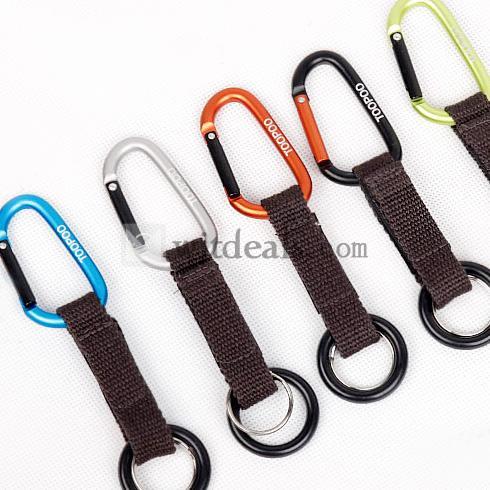 登山用カラビナ ナスカン 登山用品 ブルー/グリーン/オレンジ/グレー/ブラック