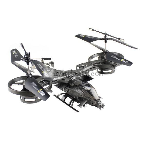 2.4Gワイヤレス　4ch 超ミニRCヘリコプター　コントロールヘリコプター ダクグレー