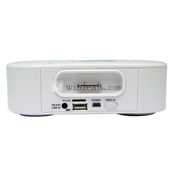 ミニスピーカー iPodスピーカー、iPhoneスピーカー　白色