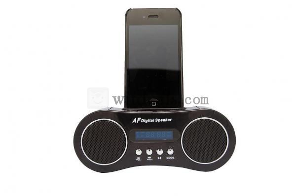 人気スマーフォン向けiPhone/iPodスピーカー　黒