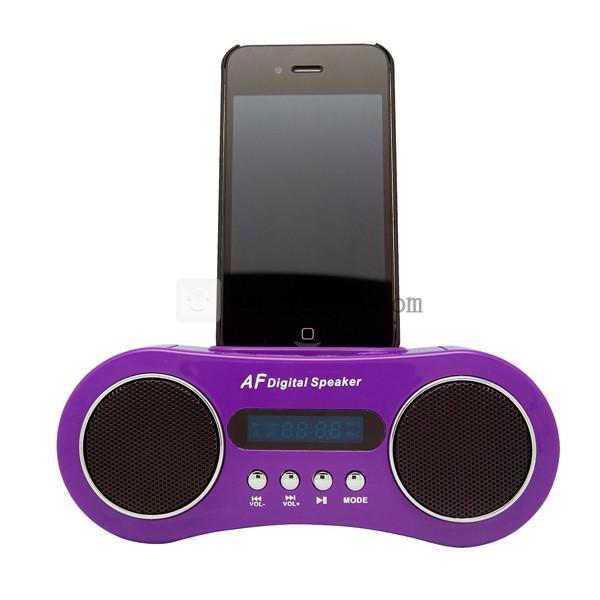 スマホ向けipodスピーカー・iphoneスピーカー　紫