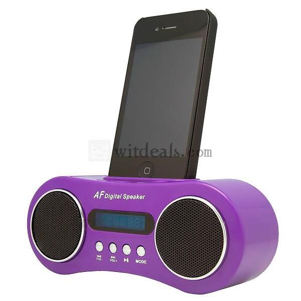 スマホ向けipodスピーカー・iphoneスピーカー　紫