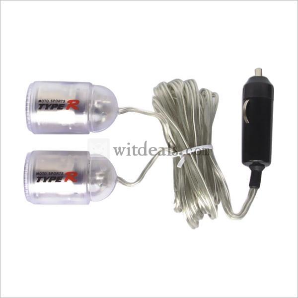 分体式ツーホールバスパワー／自動車2ポートコンセント　ブルーライト付きロングケーブル