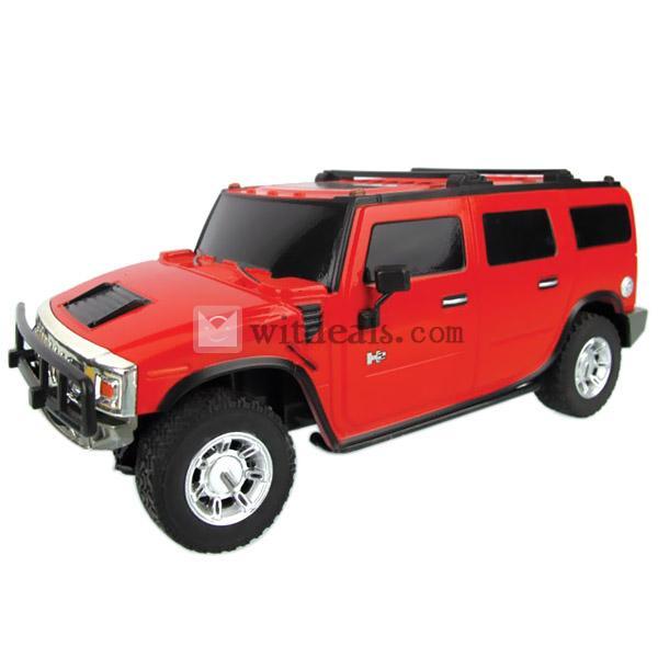 ハマーHummer H2 SUT 1:27　RCカー／ラジコンカー 大人気　レッド