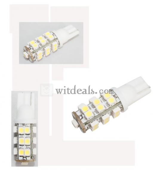 T10 SMD LEDウェッジライトバルブ25LED　ウォームホワイト