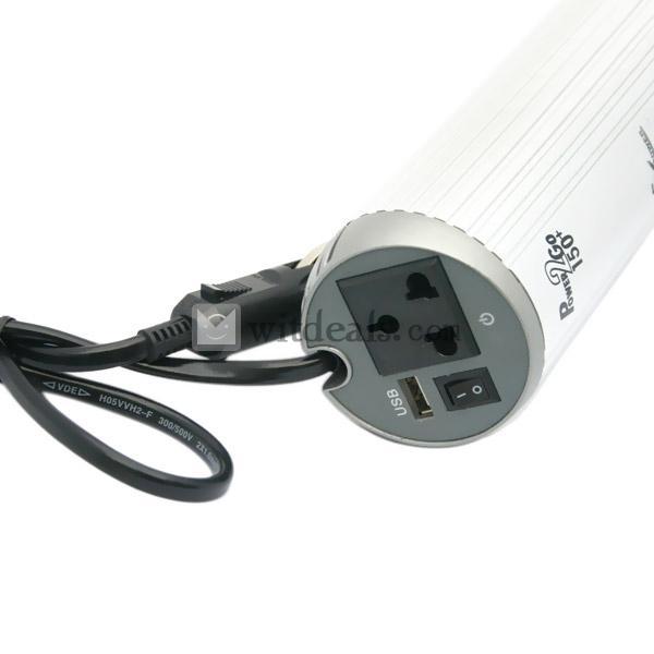 自動車150Ｗ車載インバーター／変換器アルミニウム合金殻USBポート付