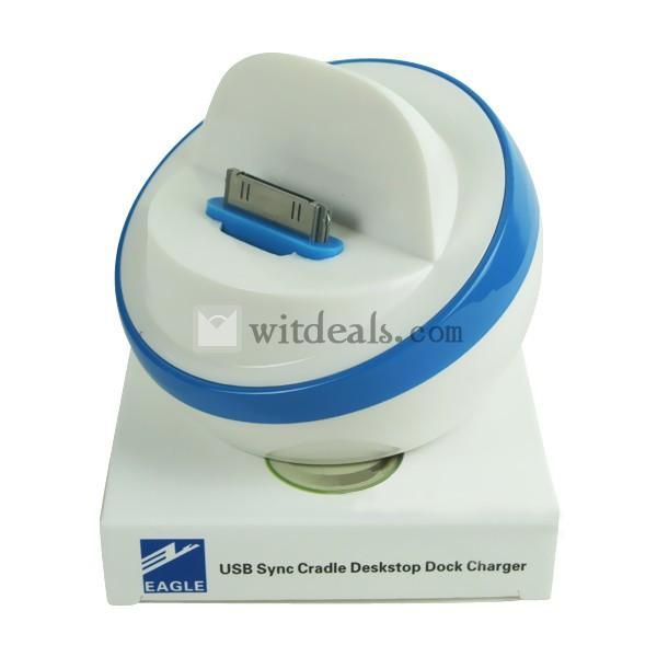 iPad2／3|iPhone4／4S／3G／3GS USB充電器／アダプター／チャージャー　ブルー