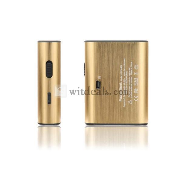 8つ充電用変換プラグ【送料無料】　5000mAh iPad2／3|iPhone4／4S／3G／3GS モバイルバッテリー　金色