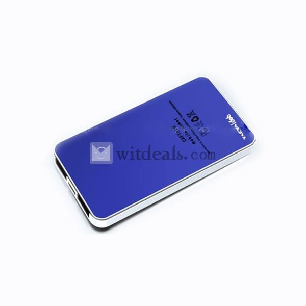 通用タイプモバイルバッテリー　4800mAh　多種の変換プラグ　ブルー