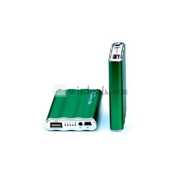【送料無料】7200mAh通用タイプモバイルバッテリー　グリーン