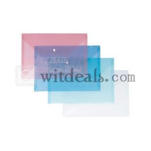 ボタン付　ファイルケース　A4サイズ　ライトグリーン