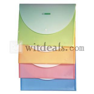 ヨコ式　A4サイズ　ファイルケース　ツイン袋付　オレンジ