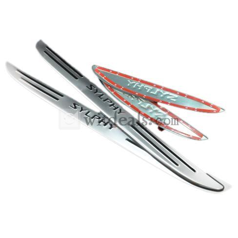 高品質ステンレス製NISSAN SYLPHY車用スカッフプレート／エントランスモール