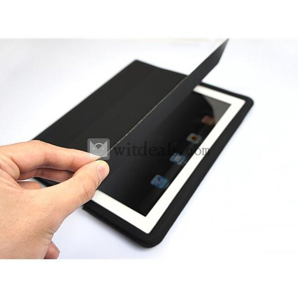 シンプル 折りたたみ式iPad2／3ケース・カバー　ブラック
