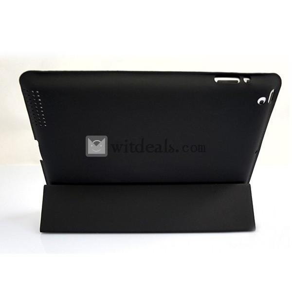 シンプル 折りたたみ式iPad2／3ケース・カバー　ブラック