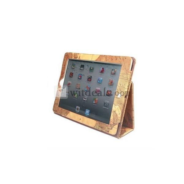 スマートカバー【送料無料】ゴム質 iPad2／3イタリア地図ケース・カバー　イエロー