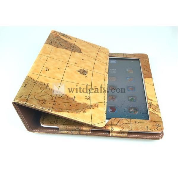 スマートカバー【送料無料】ゴム質 iPad2／3イタリア地図ケース・カバー　イエロー