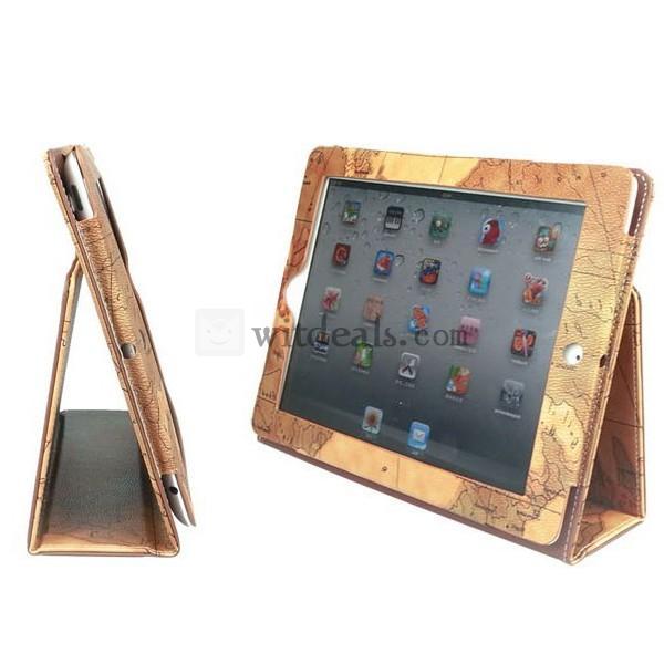 スマートカバー【送料無料】ゴム質 iPad2／3イタリア地図ケース・カバー　イエロー